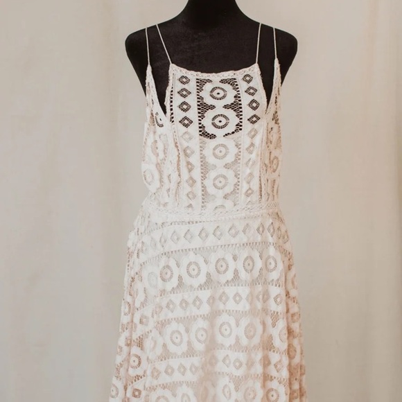 Free People Ecru Lace Elegant Dress - Picture 1 of 10